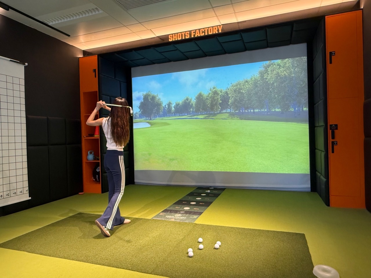 TrackMan practice at Shots Factory